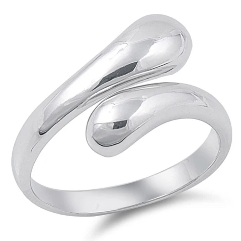 Sterling Silver Abstract Ring – Bold & Modern Design (adjustable 9 to 10)